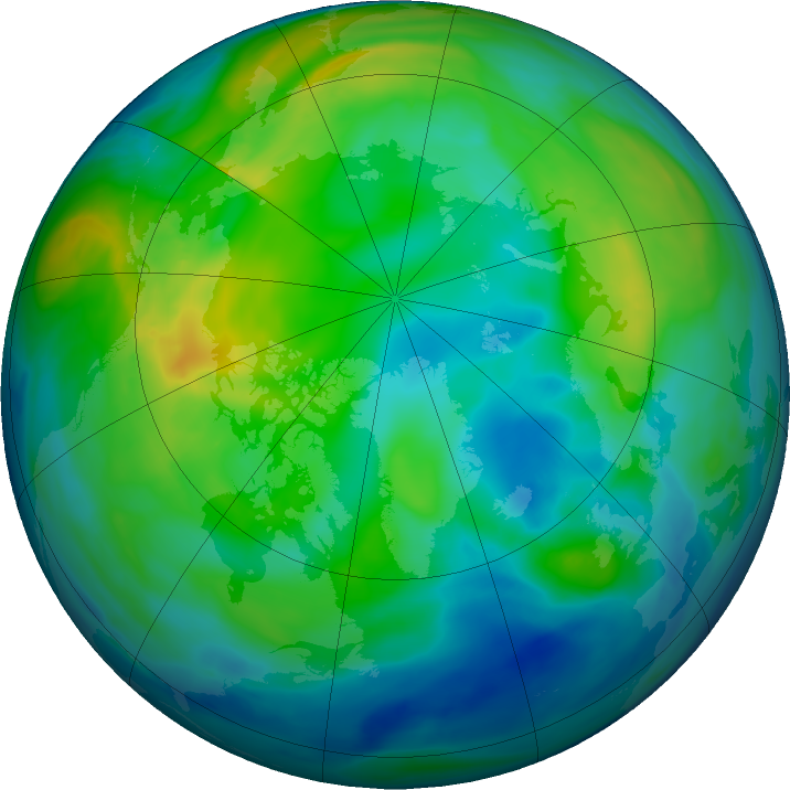 Arctic ozone map for 15 November 2022